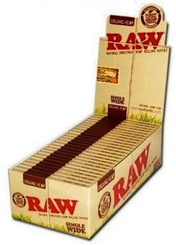 RAW Organic Single Wide Rolling Paper 25CT