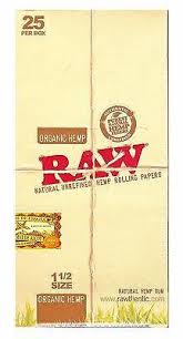 Raw Organic 1 1/2 Size Rolling Papers 25PK