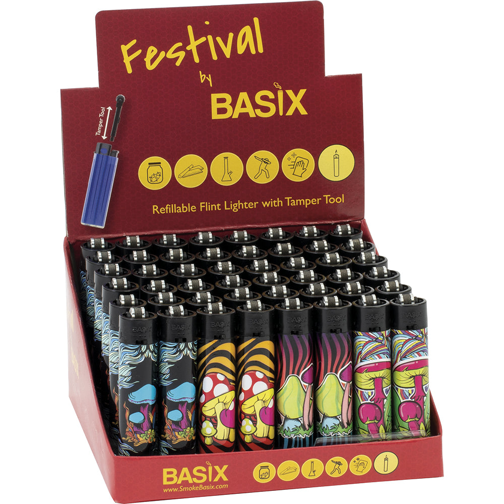 Festival Basix Magical Mushroom Lighters 48PC Wholesale Festival Basix Magical Mushroom Lighters 48PC Wholesale