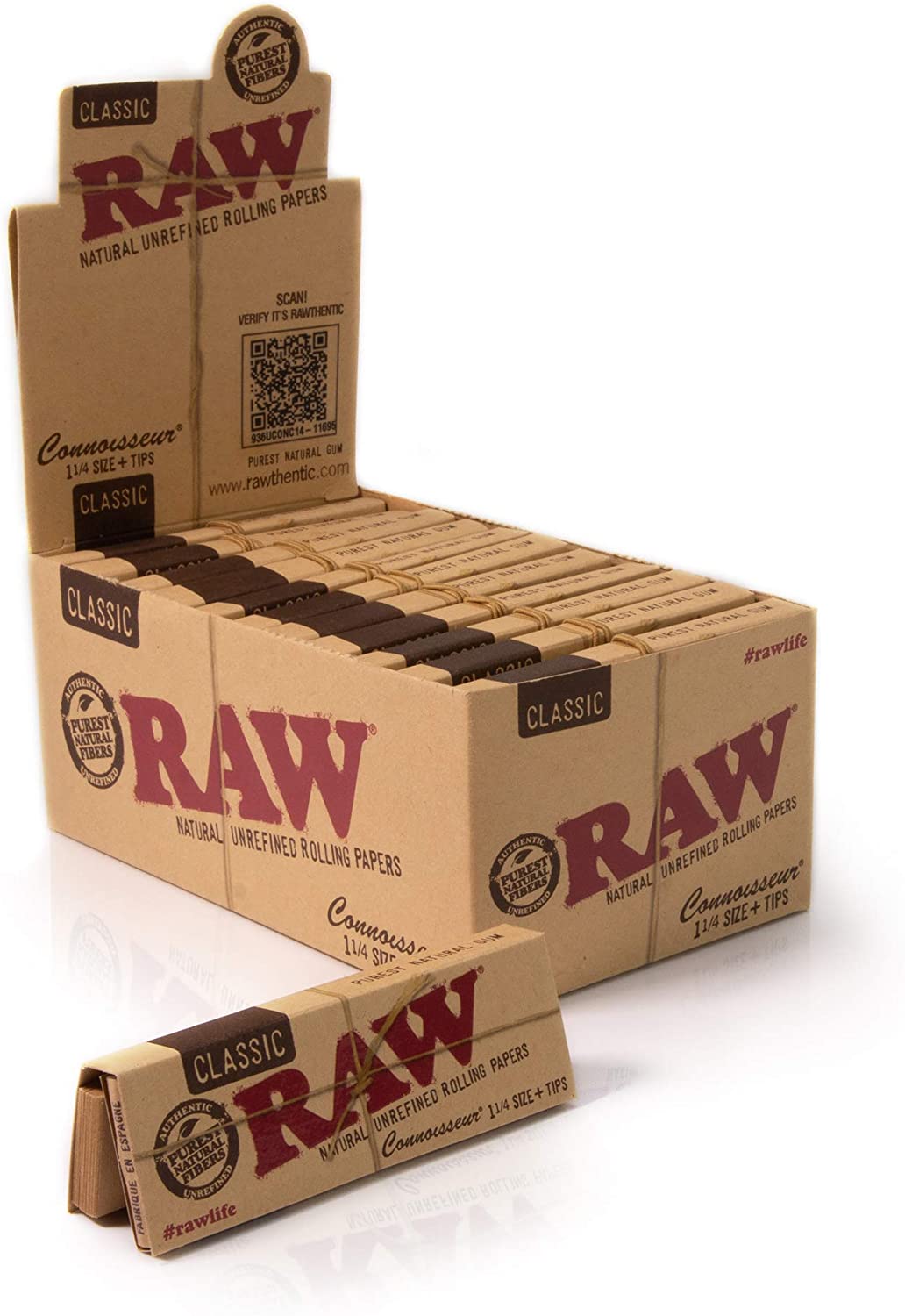 Raw Classic 1 1/4 size + Tips 24PK