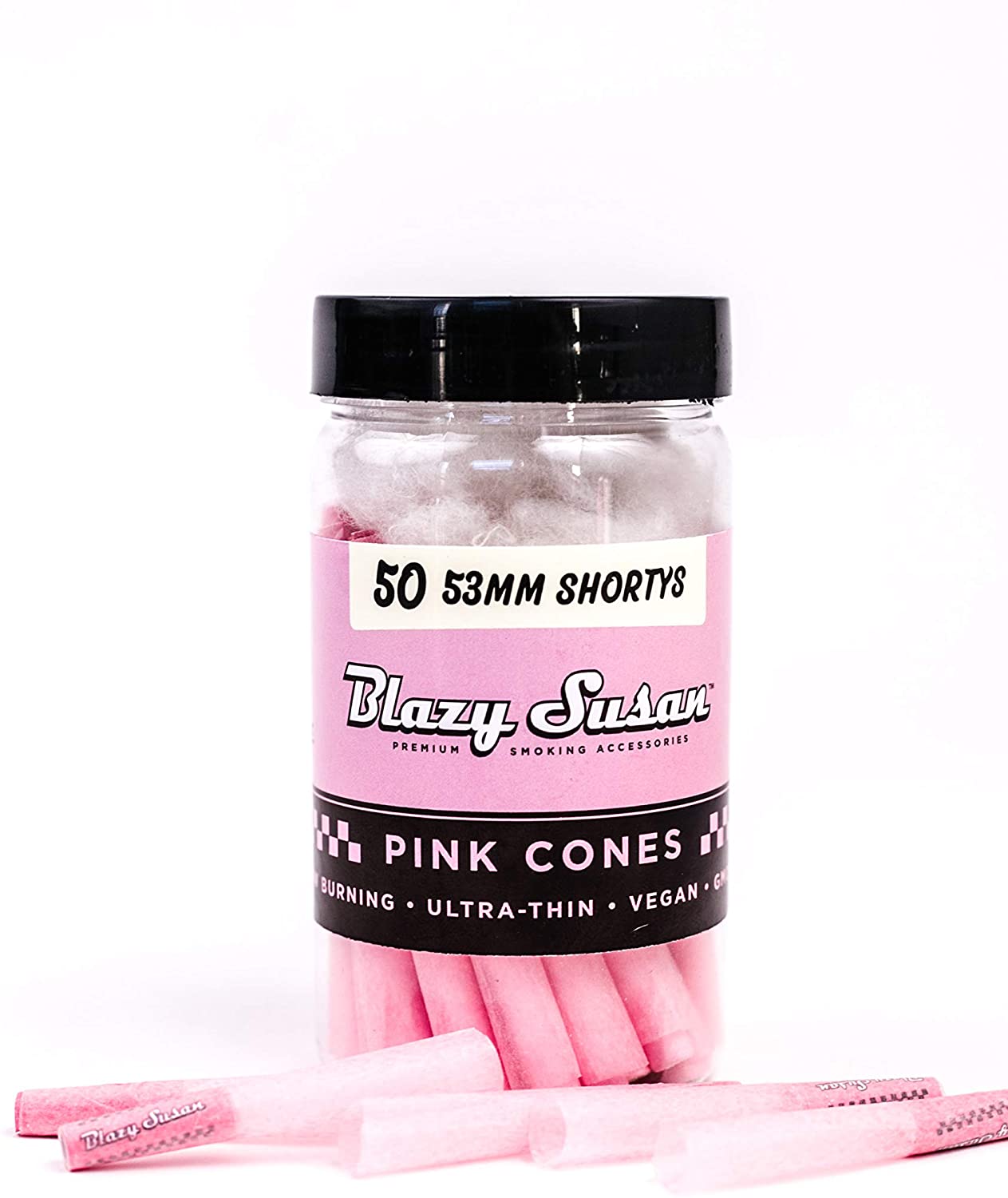 Blazy Susan Shortys Pink Cones 53mm 50CT