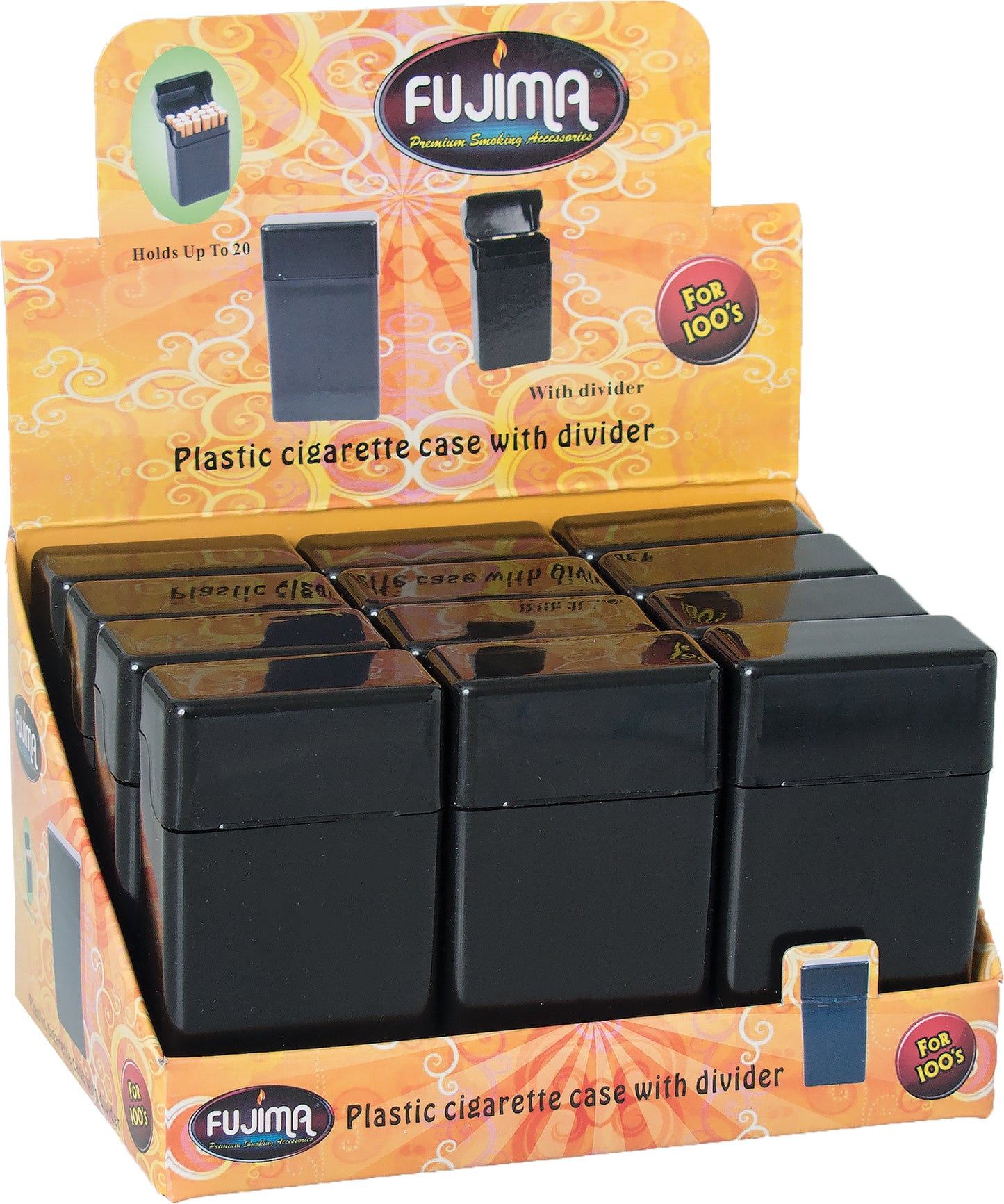 Plastic Cigarette Pack Holder W/Divider 12CT