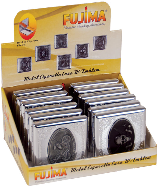 Metal Cigarette Cases with Emblem 12CT