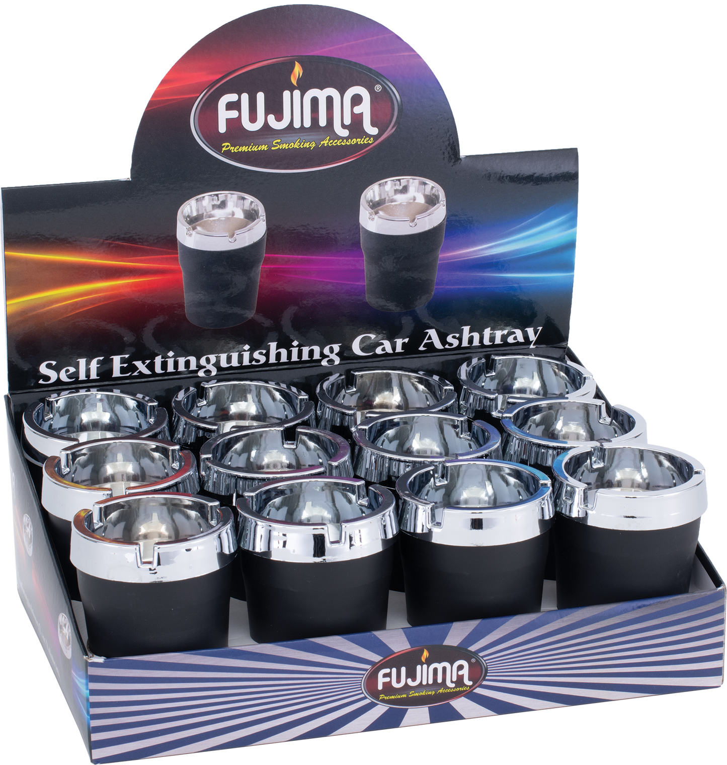 Fujima Self Extinguishing Car Ashtray 12PC