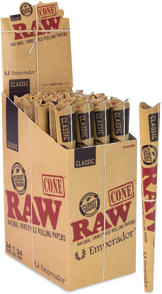 RAW Classic Emperador Cones Full Box 24 Pack