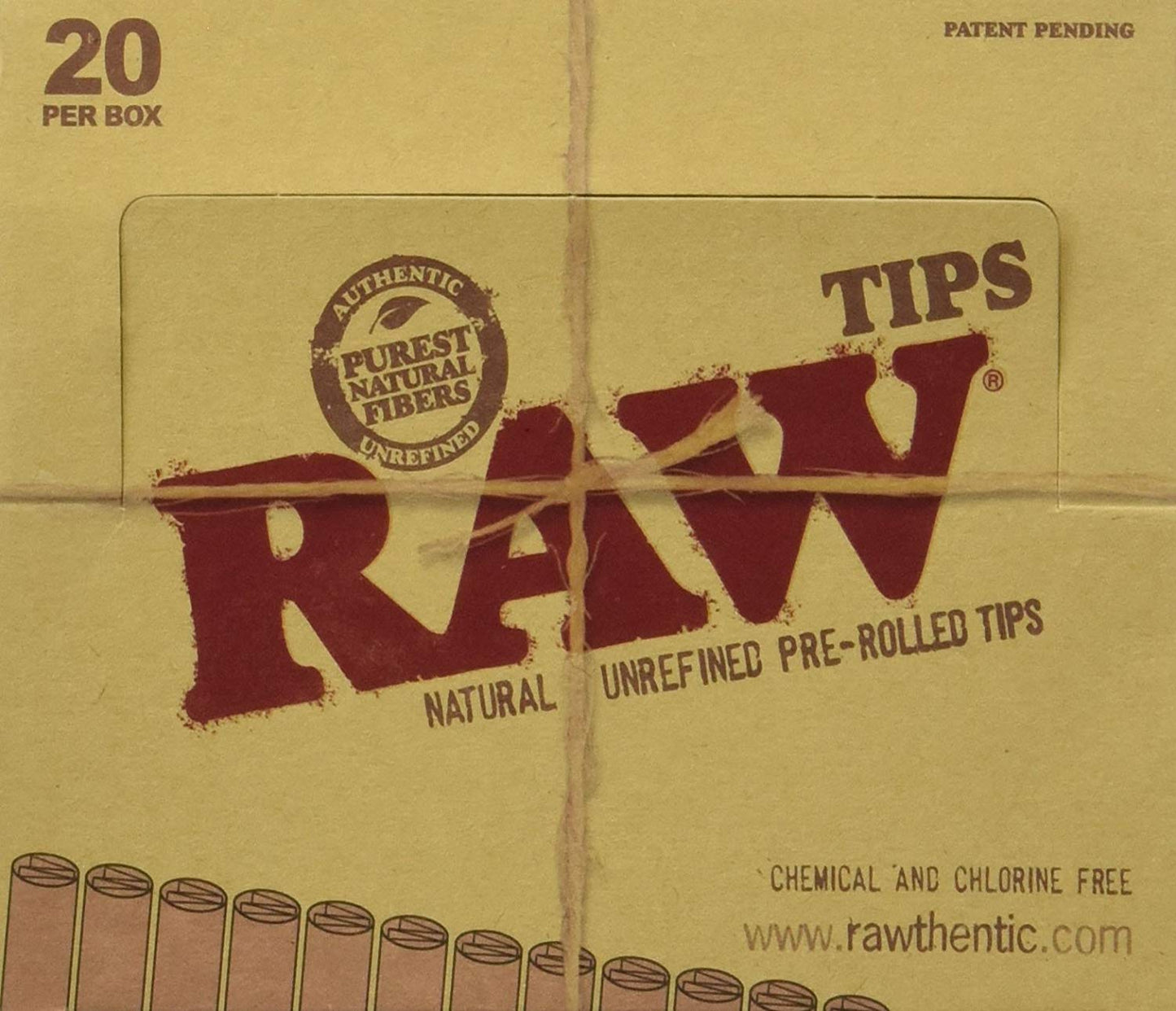 Raw Natural Unrefined Pre-Rolled TIps 20CT