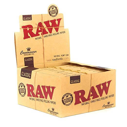 Raw Classic Connoisseur King Size Slim With Tips 24PK