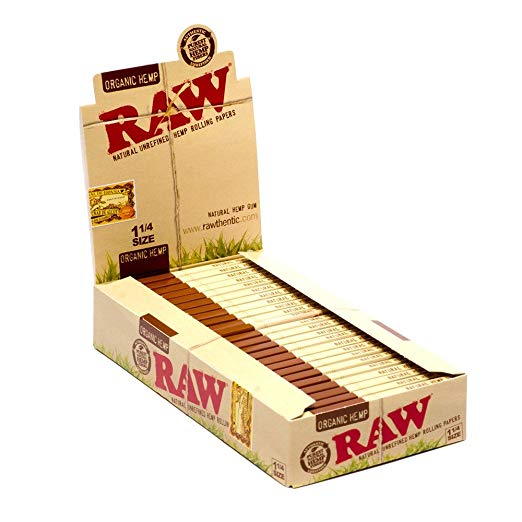 Raw Organic 1 1/4 Size Rolling Papers 24PK