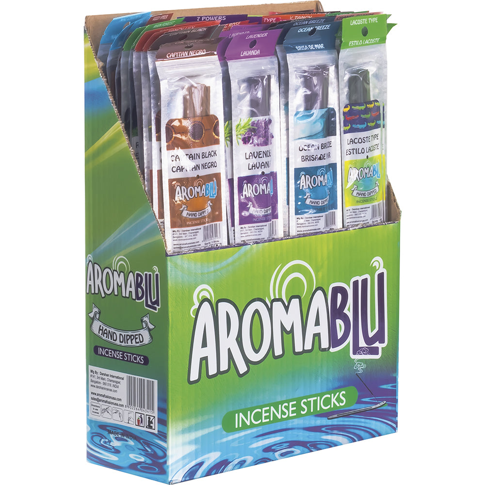Aroma Blue Hand Dipped Incense 72PK