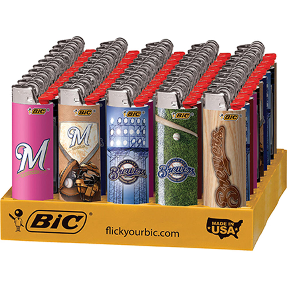 BIC Lighters Milwaukee Brewers 50CT