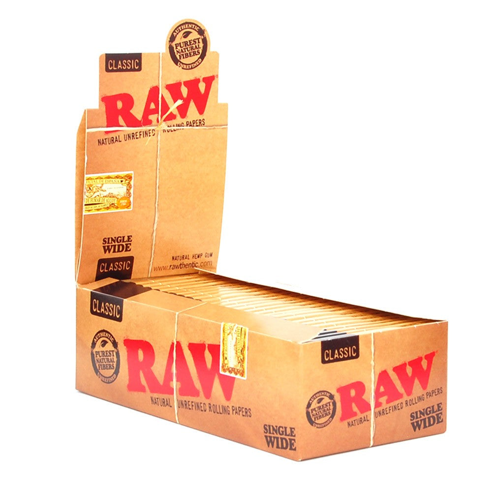 Raw Classic Single Wide Rolling Paper 50 Packs